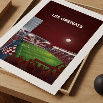 Affiche football - Metz et l'ambiance Grenat 2