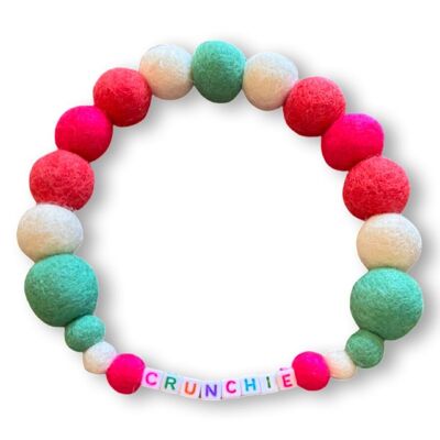 Personalized Dog Collar with Pompoms - Sweet Watermelon