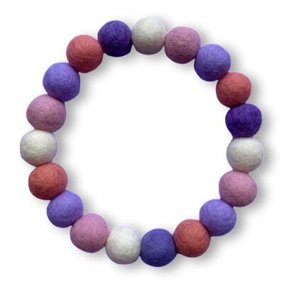 COLLIER POUR CHIEN PERSONNALISÉ AVEC POMPONS - Rose Bébé et Lavande