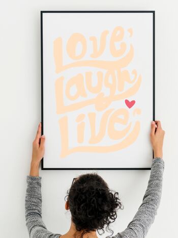 Affiche Love, laugh, live - Saint-Valentin 3