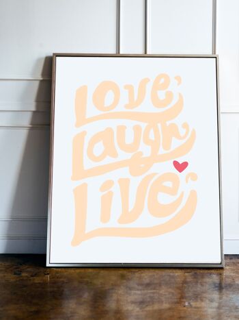 Affiche Love, laugh, live - Saint-Valentin 4