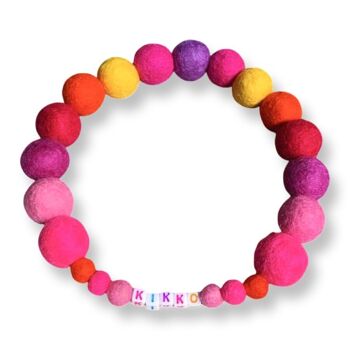 COLLIER POUR CHIEN PERSONNALISÉ AVEC POMPONS - Rose 10