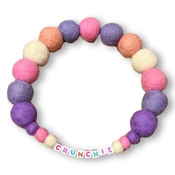 COLLIER POUR CHIEN PERSONNALISÉ AVEC POMPONS - Rose et Lavande - Vu sur Vogue 2