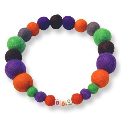 Collier pour chien Halloween Eyeball Pom Pom - Couleurs effrayantes