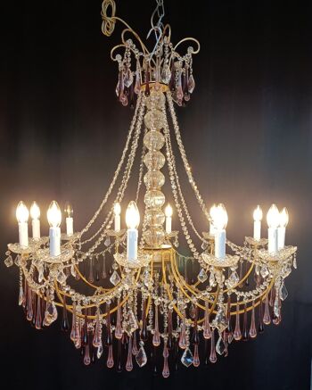 LUSTRE EN CRISTAL, LUSTRE, LUSTRE MURANO, LUSTRE ANTIQUE 1