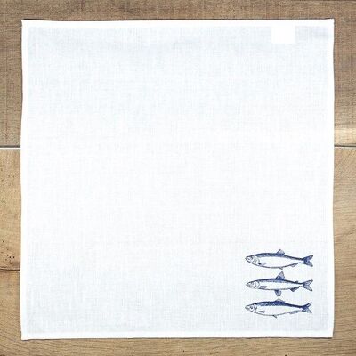maritime half-linen napkin fish