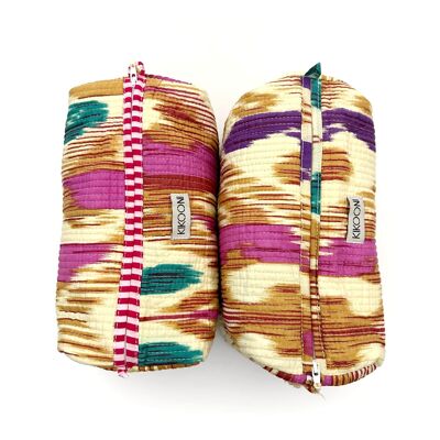 borsa cosmetica fatta a mano “Happy Ikat”