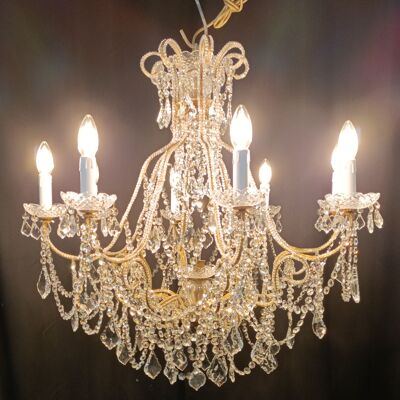 LUSTRE EN CRISTAL, LUSTRE, LUSTRE MURANO, LUSTRE ANTIQUE