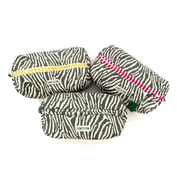 sac cosmétique fait main « Desert Zebra » 2