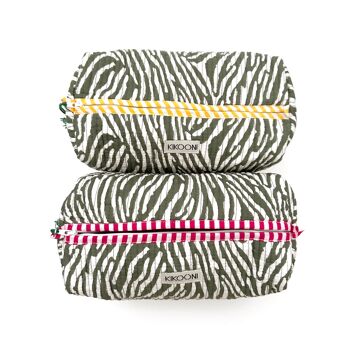 sac cosmétique fait main « Desert Zebra » 3