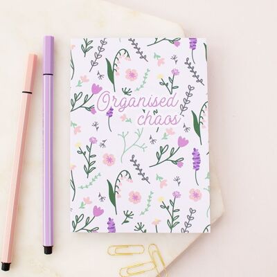 Carnet A6 floral du chaos organisé