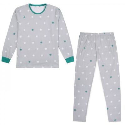 Papa pijama estrellas / gris - L / XL