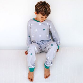 Pyjama enfant étoiles / gris - 92 2