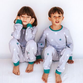 Pyjama enfant étoiles / gris - 92 3