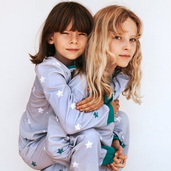 Pyjama enfant étoiles / gris - 104 2