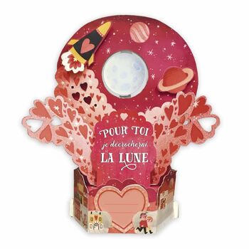 Carte Saint-Valentin Pop up 3D - Petits coeurs 3