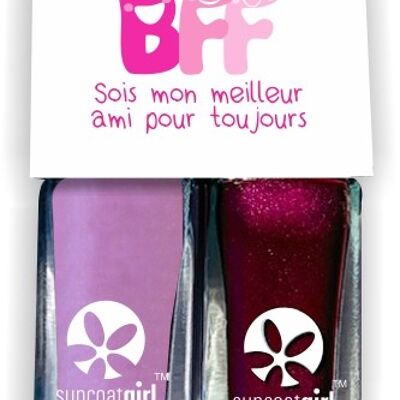 BFF Besties Violet + dúo de esmaltes de uñas morado oscuro
