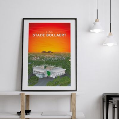 Poster di calcio - Lens e il suo stadio Bollaert-Delelis
