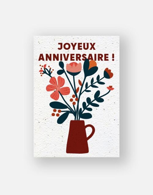 Carte à planter - Anniversaire en fleurs
