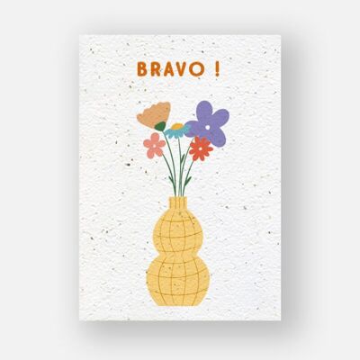 Card to plant - Vase bravo