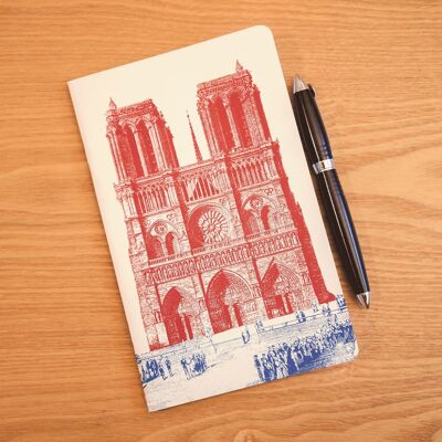 Cuaderno A5 - París Notre-Dame-de-Paris - 64 páginas a rayas
