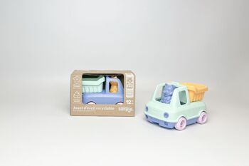 Jouets d'extérieurs, Pack de 33 jouets véhicules roulants, Made in France en plastique recyclé, Cadeau 1-5 ans, Pâques 3