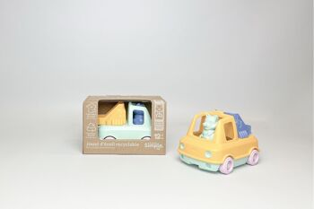 Jouets d'extérieurs, Pack de 33 jouets véhicules roulants, Made in France en plastique recyclé, Cadeau 1-5 ans, Pâques 4