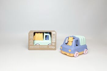 Jouets d'extérieurs, Pack de 33 jouets véhicules roulants, Made in France en plastique recyclé, Cadeau 1-5 ans, Pâques 5