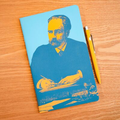 A5-Notizbuch – Schriftsteller Emile Zola – 64 linierte Seiten