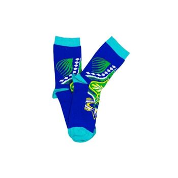 Chaussettes Dashiki Enfant (bleu) 2