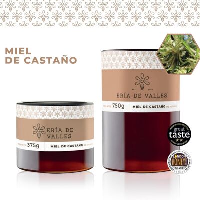 Eria de Valles – Miel de châtaignier des Asturies 100 % naturel – Arôme boisé et floral, saveur sucrée et notes salées – Miel brut artisanal