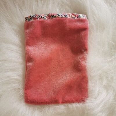 Ultra soft dark pink makeup remover glove