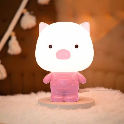Lámpara de cerdo rosa