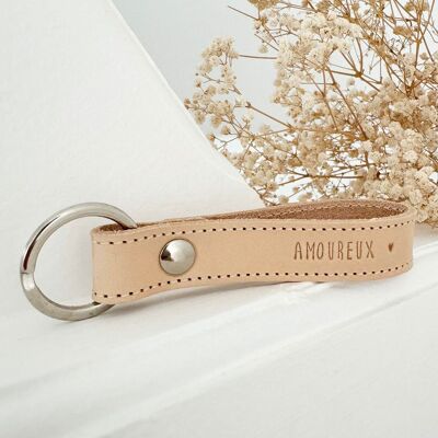 Key ring - Natural leather "Lovers"