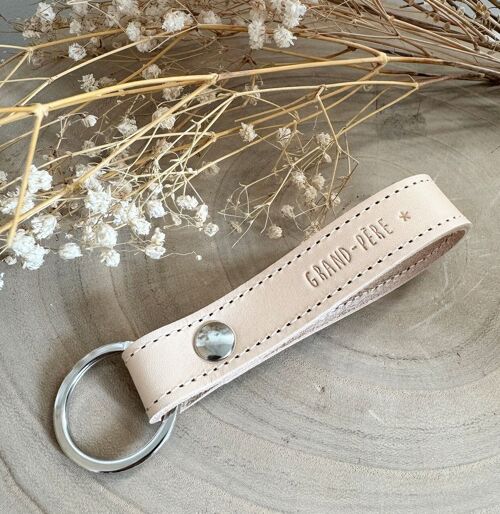 Porte clefs - Cuir naturel "Grand-père"