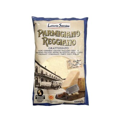 Gereifter Trockenkäse - Parmigiano Reggiano grattugiato DOP - Parmesan Reggiano geraspelt DOP (1kg)