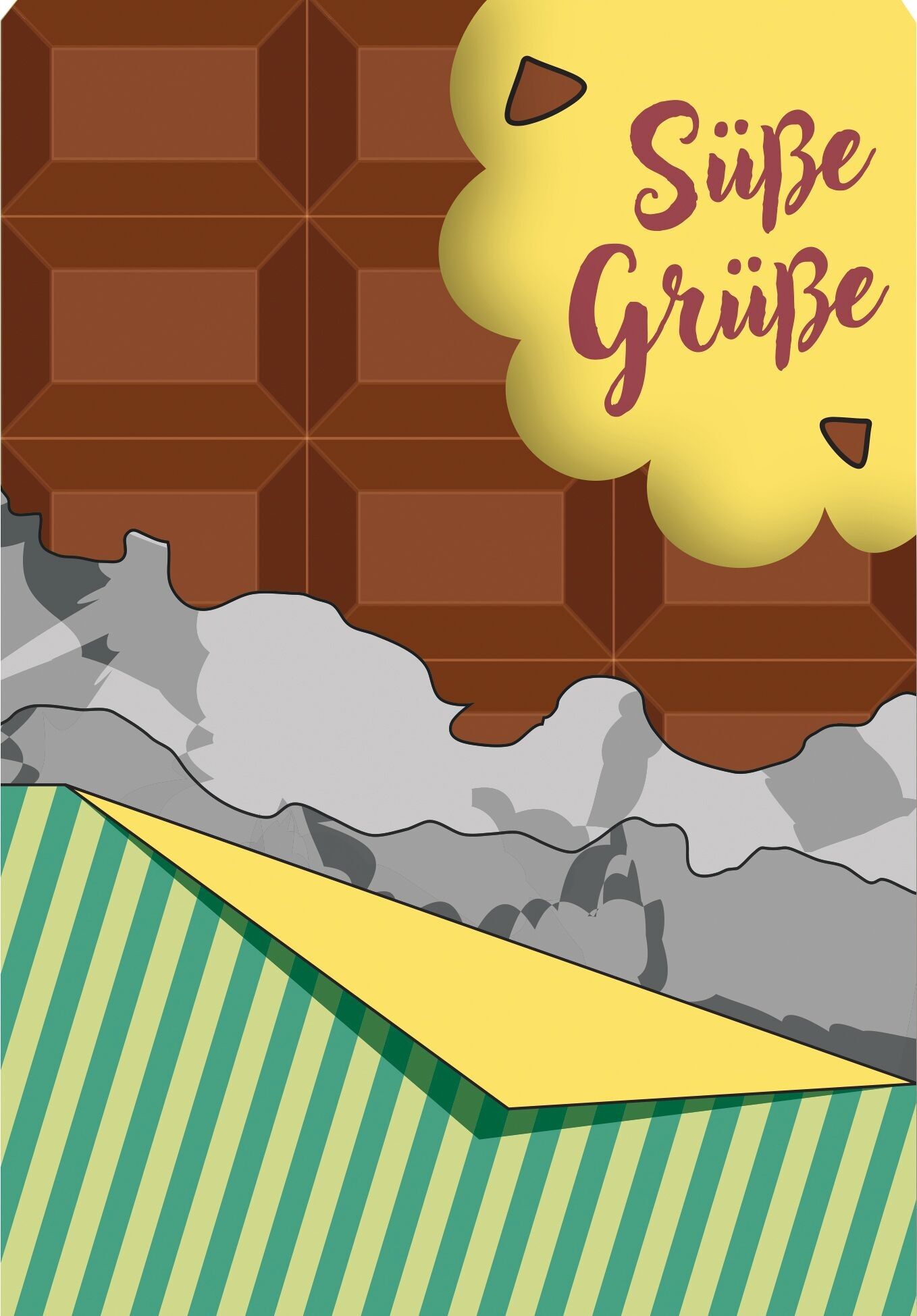 Biglietto doppio Fun-Cut “Dolci saluti”