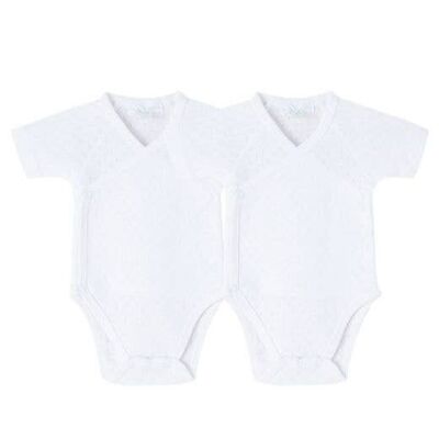 Weiße Basic-Babybodys aus Baumwolle