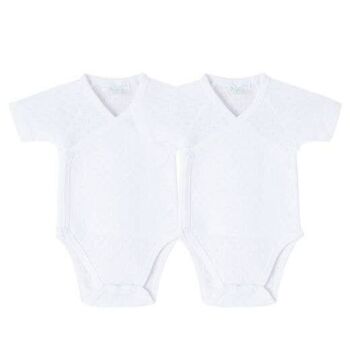 Body bébé en coton Basic Blanc 1