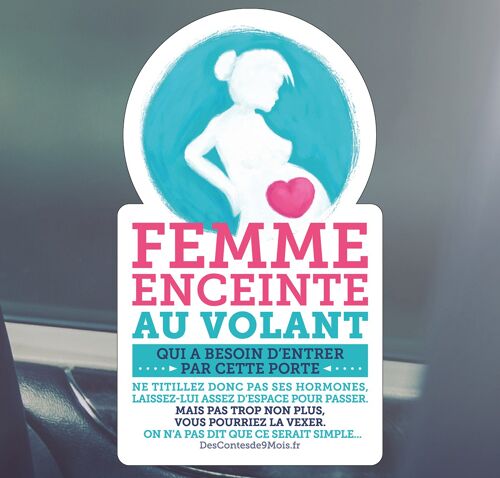 Sticker auto Femme Enceinte