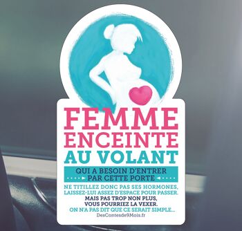 Sticker auto Femme Enceinte 1