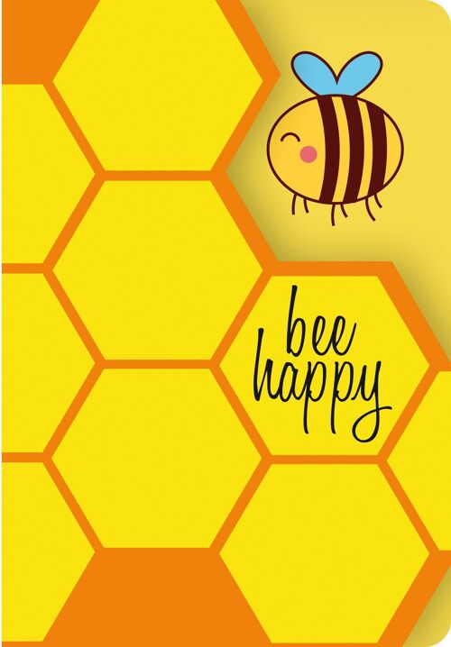 Fun-Cut Doppelkarte "Bee Happy"