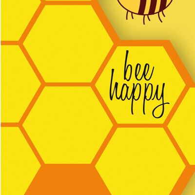 Fun-Cut Doppelkarte "Bee Happy"