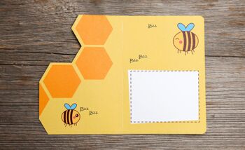 Carte double Fun-Cut « Bee Happy » 3