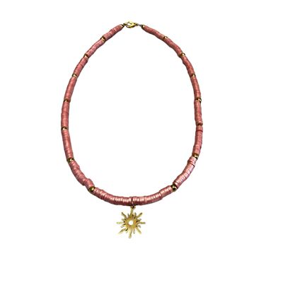 Kupferrosa Sunshine-Halskette