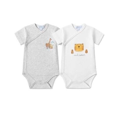 Tiger/leopard cotton baby bodysuit