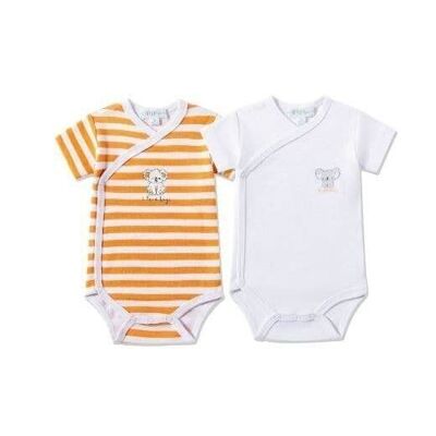 Orange gestreifter Babybody / Kaola