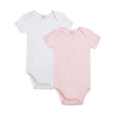 Set aus 2 Basic-Bodysuits mit Herzen