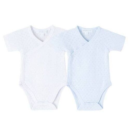 Pack Bodys De 2 Pcs Celeste/ Blanco