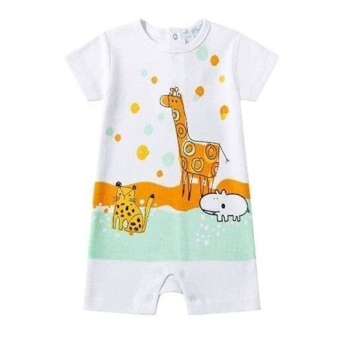 Pijama De 100% Algodón Verano- Girafa